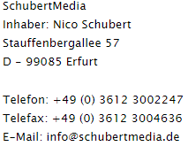 Kontaktdaten SchubertMedia