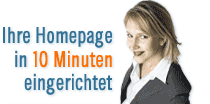 Ihre Homepage in 10 Minuten eingerichtet